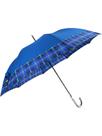Guarda Chuva Grande Automático Voyagem Gigante Xadrez Bengala Portaria Reforçado Tamanho Família 1004X - Azul