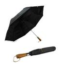 Guarda Chuva Grande Reforçado Contra Vento Cabo De Madeira Tecido Duplo Top