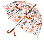 Guarda-chuva infantil MRTLLOA Fox & Hedgehogs Clear Bubble 99cm