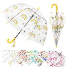 Guarda-chuva infantil MRTLLOA Rainbow Clear Bubble para 2 a 10 anos
