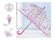Guarda Chuva Infantil Transparente Desenho Unicórnio 885