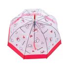 Guarda Chuva Infantil Transparente E Vermelho Minnie