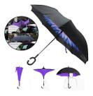 Guarda Chuva Invertido Com Cabo Curvo Emborrachado Duplo Sombrinha Abre Fecha Tecido Estampado 120cm Guarda Chuva Invertido Com Cabo Curvo Emborrachado Duplo Sombrinha Abre Fecha Tecido Estampado 120cm
