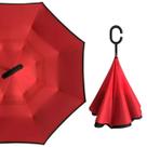 Guarda-chuva Invertido Reforçado Alça C Prático Proteção UV 105cm Abertura Reversa Secagem rápida 8 hastes Carro Cidade