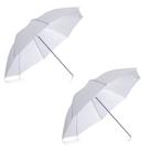 Guarda-chuva macio Neewer 33/84 cm branco translúcido (pacote com 2)