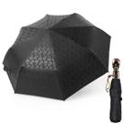 Guarda-chuva Preto Com Estampa De Caveira, À Prova De Vento, Dobrável Em 3 Partes, Anti UV, Para Sol