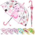 Guarda-chuva RONIARE Kids Clear Bubble para chuva, à prova de vento, rosa para gatos