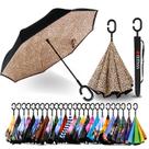 Guarda-chuva SIEPASA invertido invertido de cabeça para baixo, leopardo de 125 cm