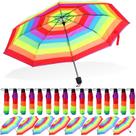 Guarda-chuva Silkfly Rainbow Compact Portable Tri Fold x24