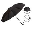 Guarda Chuva Sombrinha Cabo Curvo Reforcado Grande Preta TOP