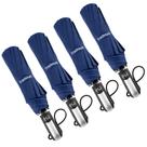 Guarda-chuva TradMall Travel à prova de vento, portátil, 116 cm, azul, pacote x4