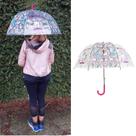 Guarda Chuva Transparente Infantil Unicórnio Armação Ferro 8 Varetas Abertura Automática: Modelo Curvado