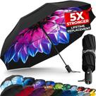 Guarda-chuva TUMELLA Strongest Windproof Travel Compact de 42 polegadas Guarda-chuva TUMELLA Strongest Windproof Travel Compact de 42 polegadas