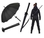 Guarda-chuva WPOYM Samurai Creative Semiautomático Preto