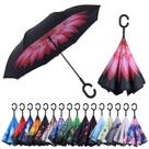Guarda-chuva Wxjiahetai invertido invertido à prova de vento para rosa chuva Guarda-chuva Wxjiahetai invertido invertido à prova de vento para rosa chuva