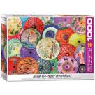 Guarda-chuvas asiáticos de papel a óleo Puzzle EuroGraphics 1000 peças