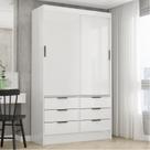 Guarda-roupa 02 Portas de Correr 06 Gavetas Sevilha