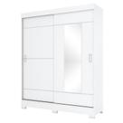Guarda Roupa 02 portas de Correr Amsterdã com Espelho B66 Branco - Henn - Briz