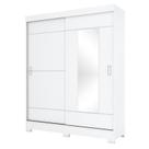 Guarda Roupa 02 portas de Correr Amsterdã com Espelho B66 Branco - Henn - Briz