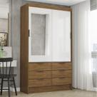 Guarda-roupa 02 Portas de Correr com Espelho 06 Gavetas Sevilha