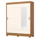 Guarda Roupa 02 portas de Correr com Espelho Amsterdã B66 Cinamomo Off White - Henn - Briz