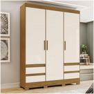 Guarda Roupa 03 Portas 04 Gavetas Lema Briz Nature Off White