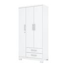 Guarda Roupa 03 portas e 02 Gavetas Açaí DA133 Branco - Henn Guarda Roupa 03 portas e 02 Gavetas Açaí DA133 Branco - Henn