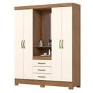 Guarda Roupa 04 portas e 03 Gavetas Nápole B24 Nature Off White - Henn - Briz