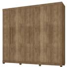 Guarda roupa 06 portas amisterdã cor noce e broze