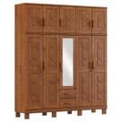 Guarda Roupa 10 Portas 2 Gavetas Com Espelho Cobre Imbuia - FN
