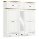 Guarda Roupa 10 Portas 3 Gavetas Branco/Freijó Topázio - FN Guarda Roupa 10 Portas 3 Gavetas Branco/Freijó Topázio - FN