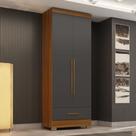 Guarda Roupa 100% MDF 2 Portas 1 Gaveta Smart Plus Espresso Móveis