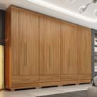 Guarda Roupa 100% MDF 4 Peças 8 Portas 4 Gavetas Smart Plus Bege/Cinamomo
