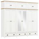 Guarda Roupa 12 Portas 3 Gavetas Branco/Freijó Topázio - FN Guarda Roupa 12 Portas 3 Gavetas Branco/Freijó Topázio - FN