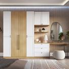 Guarda Roupa 158,9 cm 6 Portas com Cômoda 3 Gavetas 100% MDF
