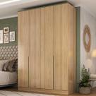 Guarda Roupa 160cm 4 Portas c/ Prateleiras e Nichos 100% MDF