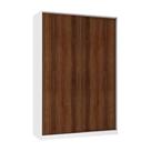Guarda Roupa 2 Portas 159cm Branco Com Nogueira Dourado