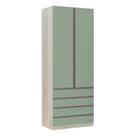Guarda Roupa 2 Portas 4 Gavetas 90cm Prime Plus Luciane móveis Guarda Roupa 2 Portas 4 Gavetas 90cm Prime Plus Luciane móveis