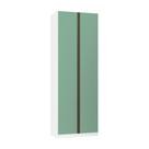 Guarda Roupa 2 Portas 80cm Branco Com Verde Jade