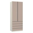 Guarda-roupa 2 Portas 90 Cm Legno Crema Com Connect Guarda-roupa 2 Portas 90 Cm Legno Crema Com Connect