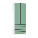 Guarda Roupa 2 Portas 90cm Branco Ff Com Verde Jade Guarda Roupa 2 Portas 90cm Branco Ff Com Verde Jade