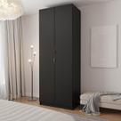 Guarda-Roupa 2 Portas Cabideiro 2 Gavetas Hera CabeCasa MadeiraMadeira Preto