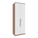 Guarda Roupa 2 Portas Com Colmeia 234cm Setiba Plus Carvalho/Branco