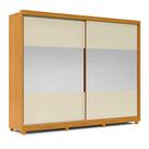 Guarda Roupa 2 Portas com Espelho 100% MDF Apolo Gelius Naturale/Off White