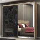 Guarda-Roupa 2 Portas com Espelho 100% MDF Ripped Yescasa
