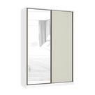 Guarda Roupa 2 Portas De Correr 159cm Branco Com Kashmir