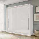 Guarda-Roupa 2 Portas De Correr 2 Gavetas 180cm Com Detalhes Usinados E Corrediça Telescópica Em Mdp/mdf Politorno