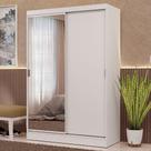 Guarda-Roupa 2 Portas de Correr com Espelho Branco Max Madesa