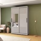 Guarda-roupa 2 Portas de Correr com Espelho e 03 Gavetas em 100% Mdf Thales
