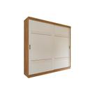 Guarda Roupa 2 Portas de Correr e 4 Gavetas Blumenau Avelã/Off White - Panan